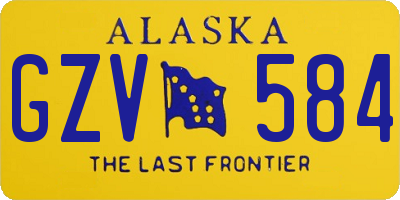 AK license plate GZV584