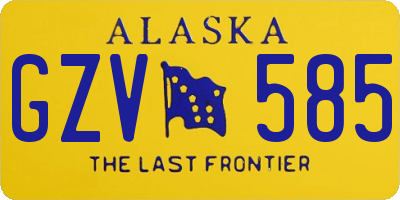 AK license plate GZV585