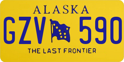 AK license plate GZV590