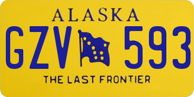 AK license plate GZV593