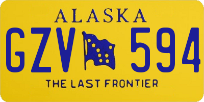 AK license plate GZV594