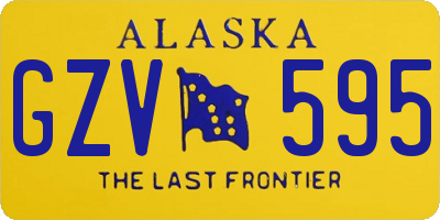 AK license plate GZV595