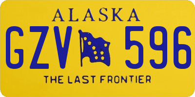 AK license plate GZV596