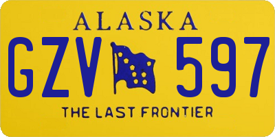 AK license plate GZV597