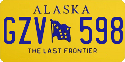 AK license plate GZV598