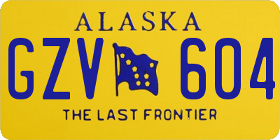 AK license plate GZV604