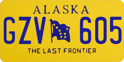 AK license plate GZV605