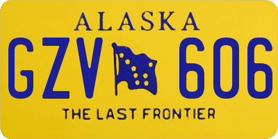 AK license plate GZV606