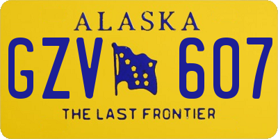 AK license plate GZV607