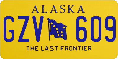 AK license plate GZV609