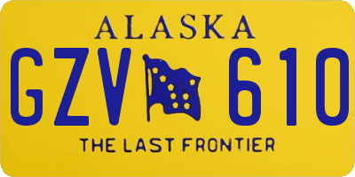 AK license plate GZV610