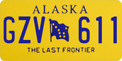 AK license plate GZV611