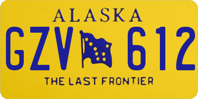 AK license plate GZV612