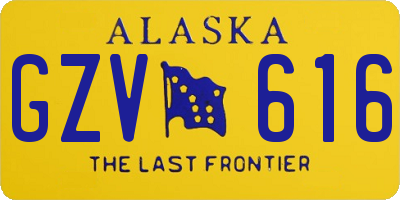 AK license plate GZV616