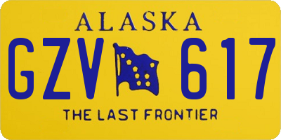 AK license plate GZV617