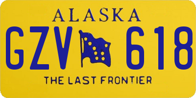 AK license plate GZV618