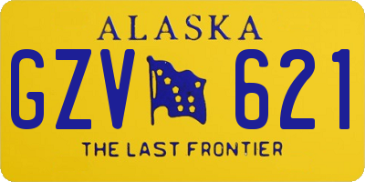 AK license plate GZV621