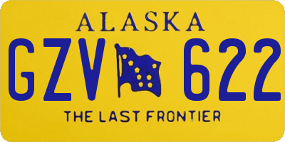 AK license plate GZV622