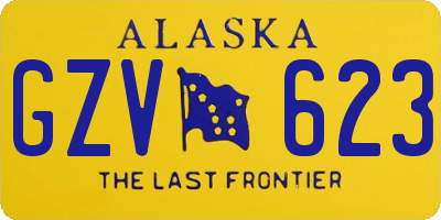 AK license plate GZV623