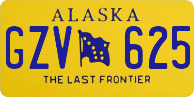 AK license plate GZV625