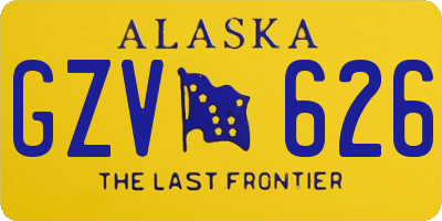 AK license plate GZV626