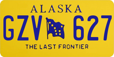 AK license plate GZV627