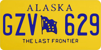 AK license plate GZV629