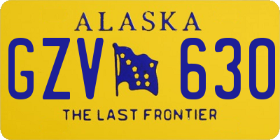 AK license plate GZV630