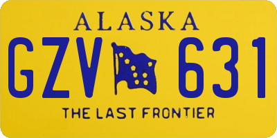 AK license plate GZV631