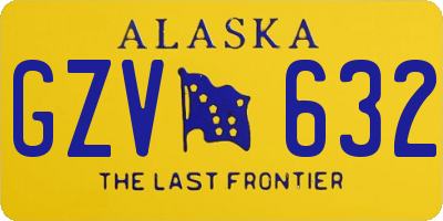 AK license plate GZV632