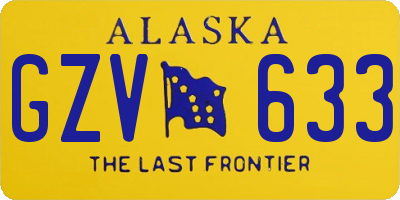 AK license plate GZV633