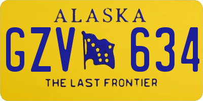 AK license plate GZV634