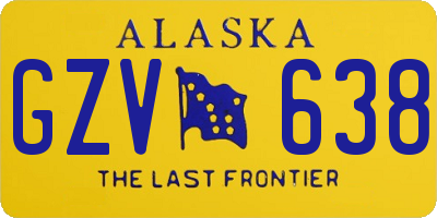 AK license plate GZV638