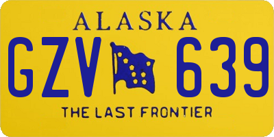 AK license plate GZV639