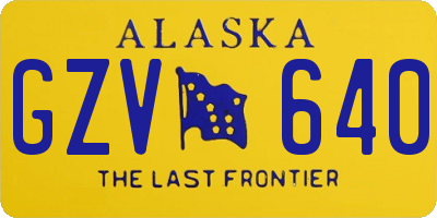 AK license plate GZV640