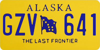 AK license plate GZV641