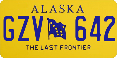 AK license plate GZV642