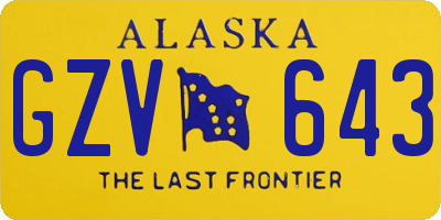 AK license plate GZV643