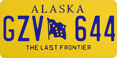 AK license plate GZV644