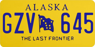 AK license plate GZV645