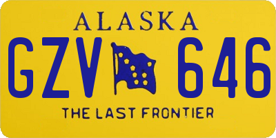 AK license plate GZV646