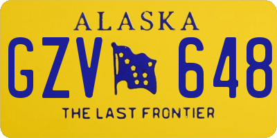 AK license plate GZV648