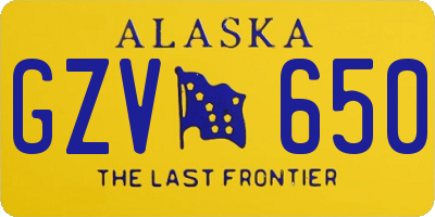 AK license plate GZV650