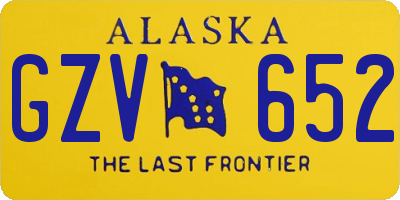 AK license plate GZV652