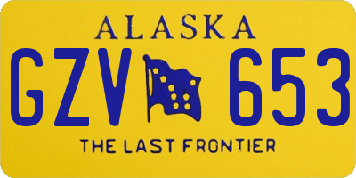 AK license plate GZV653