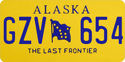 AK license plate GZV654