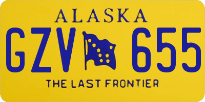 AK license plate GZV655