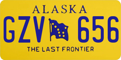 AK license plate GZV656