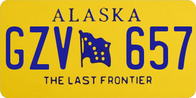 AK license plate GZV657