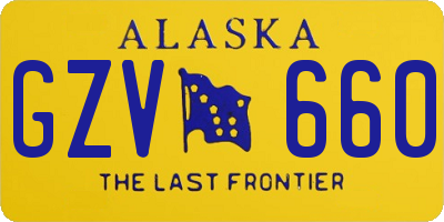 AK license plate GZV660